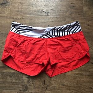 Lululemon speed short 2 way stretch size 10